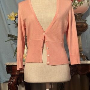Ann Taylor Soft Pink Cardigan Sweater